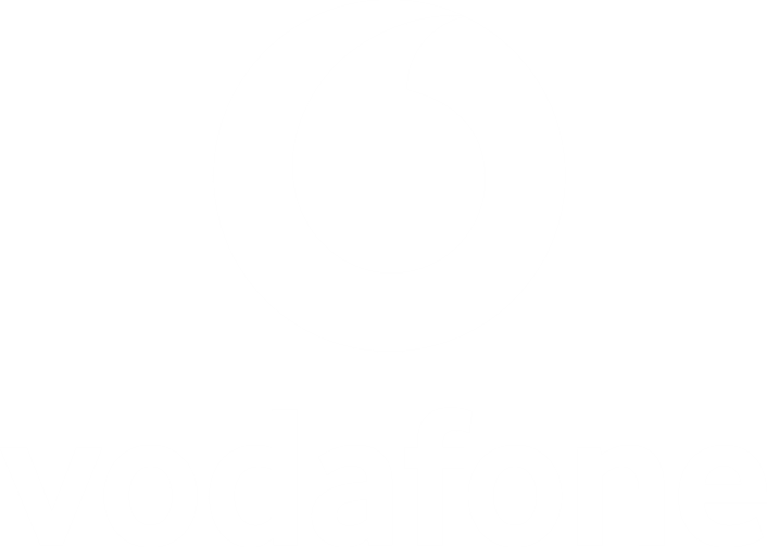 Vodafone logo white.